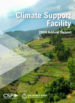 CSF Annual Report 2024 cover with green hills and agricultural fields.