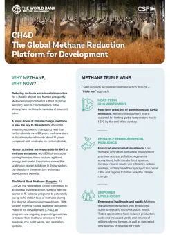 Global Methane Reduction Platform For Development (CH4D) - Brochure cover page