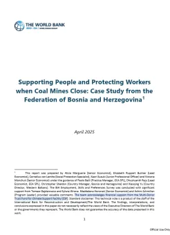 Supporting People and Protecting Workers when Coal Mines Close - cover