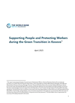 Supporting People and Protecting Workers during the Green Transition in Kosovo - cover