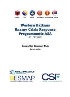 Western Balkans - Energy Crisis Response Programmatic ASA - cover
