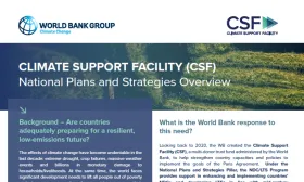 CSF National Plans & Strategies - Brochure cover with text.