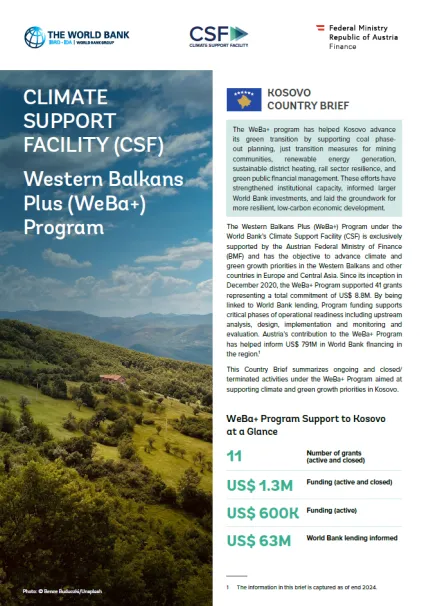 WeBa+ Country Fiche Kosovo - cover