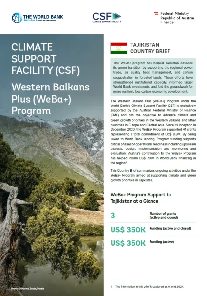 WeBa+ Country Fiche Tajikistan - cover